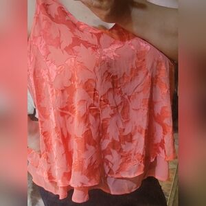 Lane Bryant Coral Sleeveless Blouse